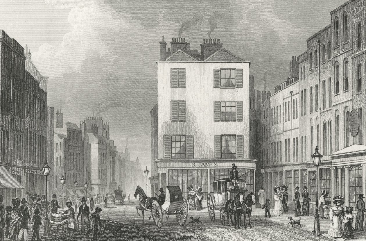 Middle Row Holborn, 1830 von Thomas Hosmer after Shepherd