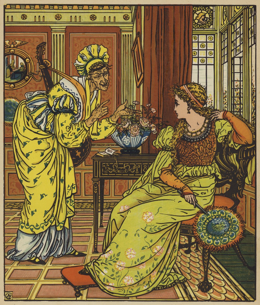 Feintise verführt Belle-Etoile von after Walter Crane