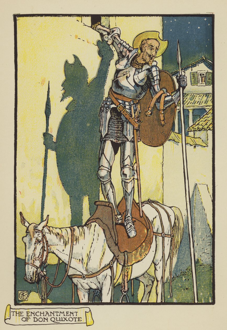 Die Verzauberung von Don Quixote von after Walter Crane