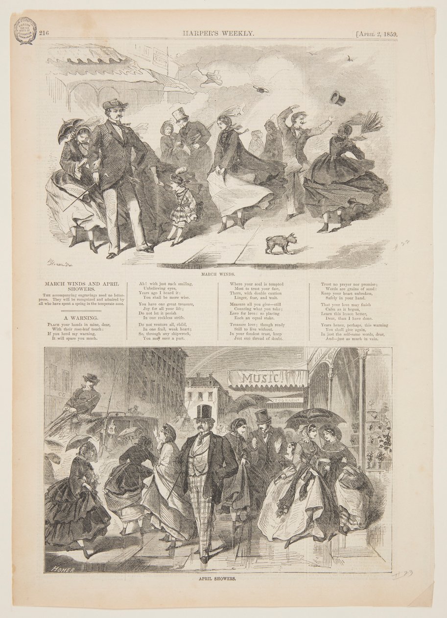 Märzwinde und Aprilregen von after Winslow Homer