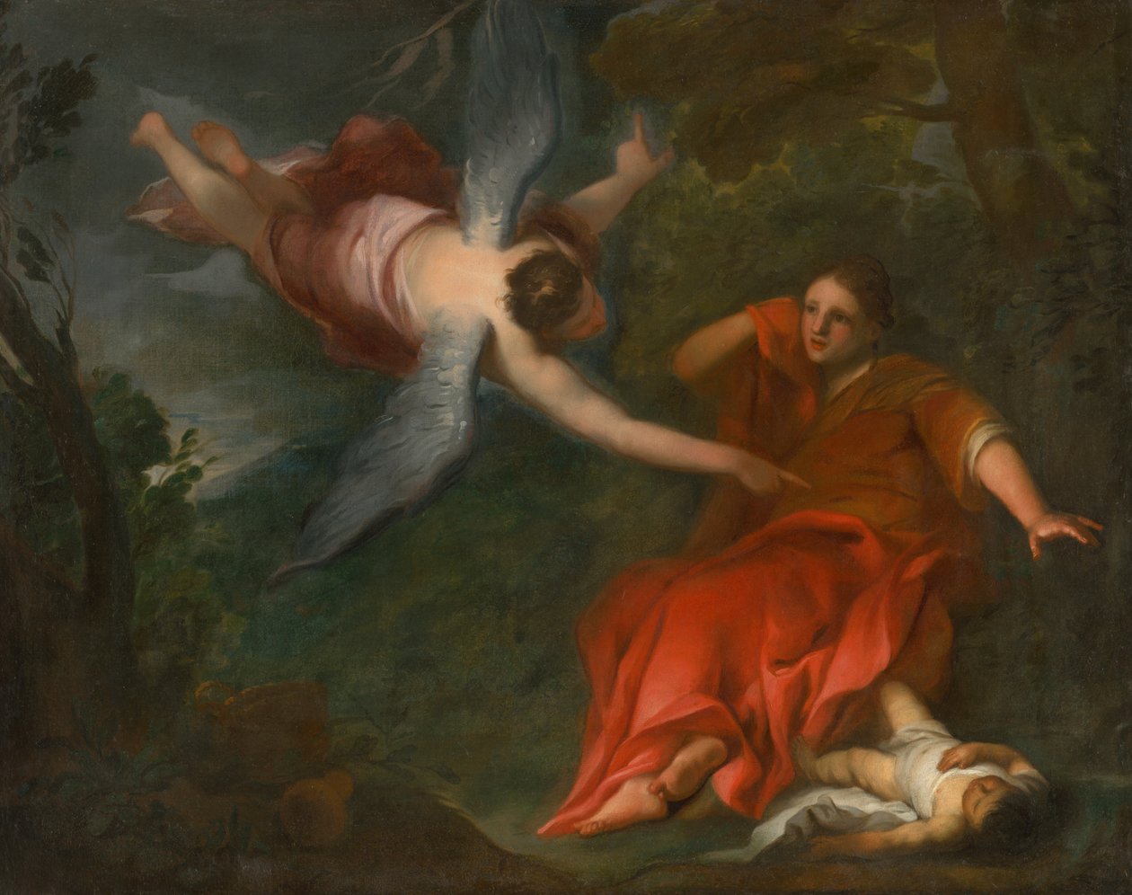 Biblisches Motiv mit fliegendem Engel von anonymous 