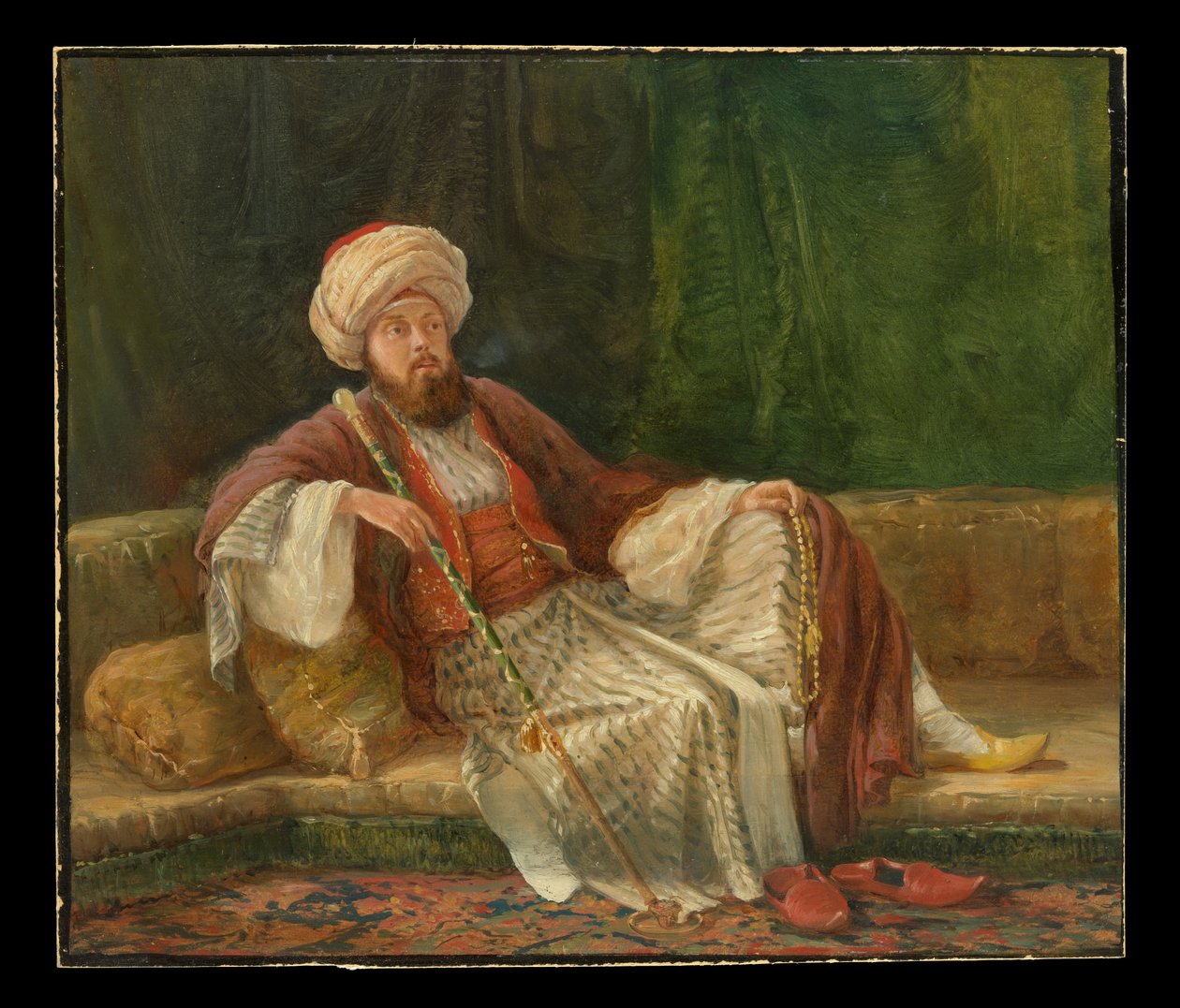 Westlicher Gentleman in orientalischem Kostüm von anonymous 
