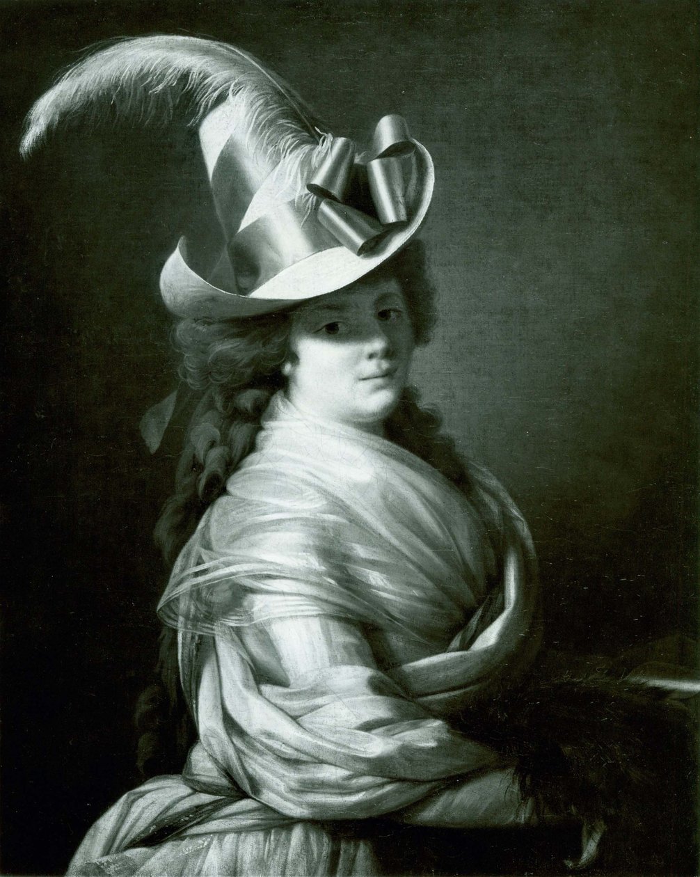 Frau mit Strohhut von anonymous 