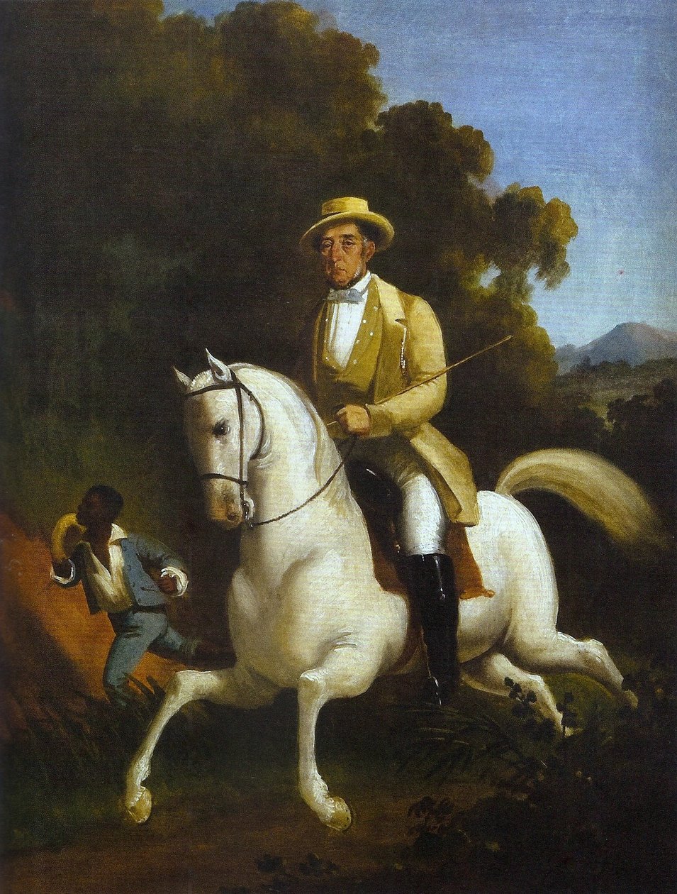 Reiterporträt des Viscount von Rio Preto mit seinem Pagen von Jules Le Chevrel