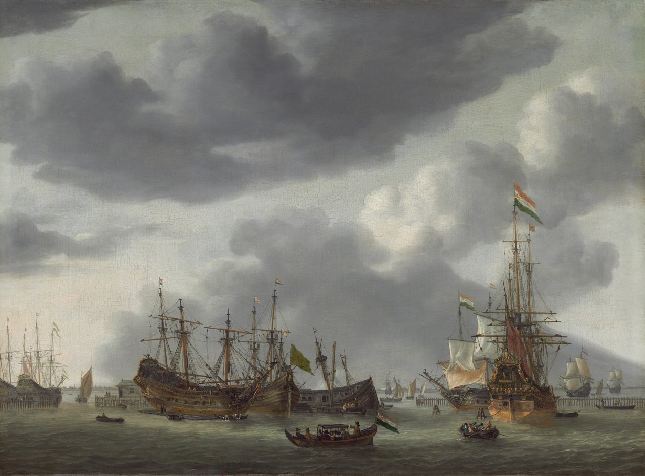 Amsterdamer Hafenszene von called Zeeman Reinier Nooms