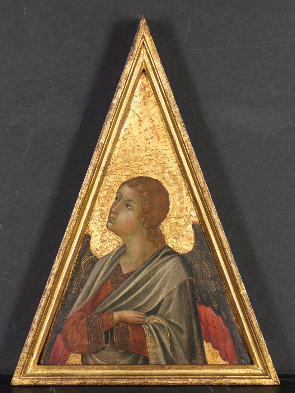 Ziergiebel mit Engel von circle of Niccolò di Segna