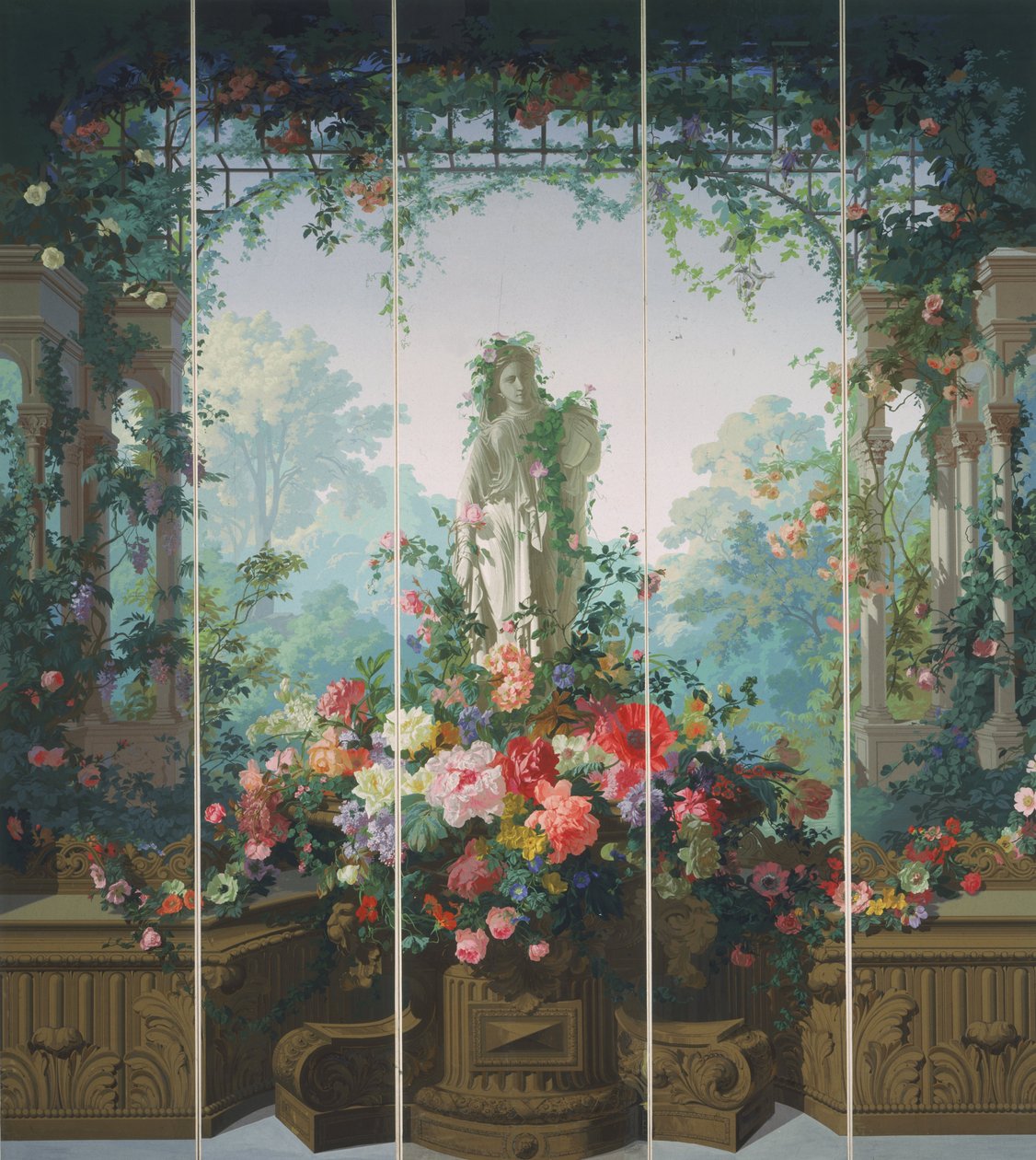 Garten von Armida Tapete von Édouard Muller (called Rosenmuller)