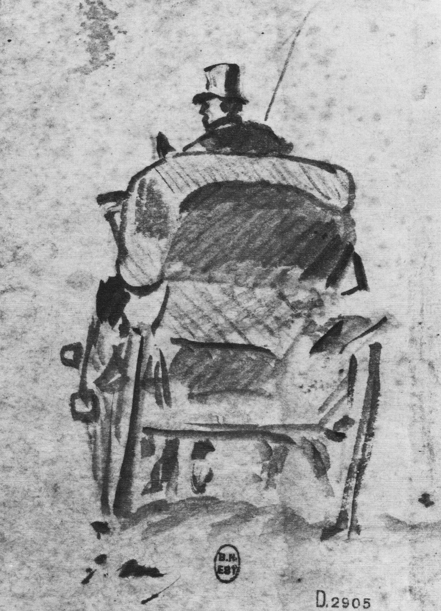 Der Fiaker von hinten gesehen von Édouard Manet