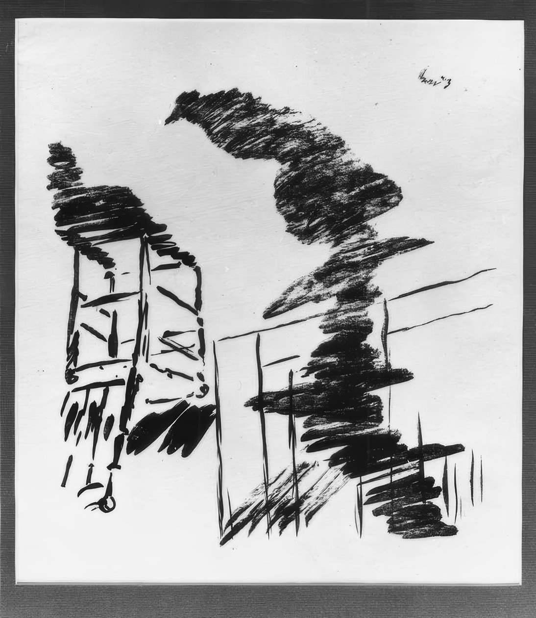 Aus dem Schatten auf dem Estrich von Édouard Manet