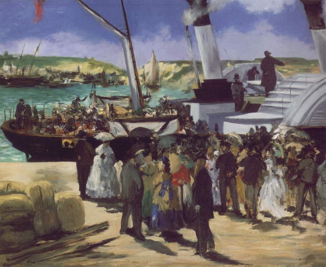 Abfahrt des Folkstone-Bootes von Édouard Manet