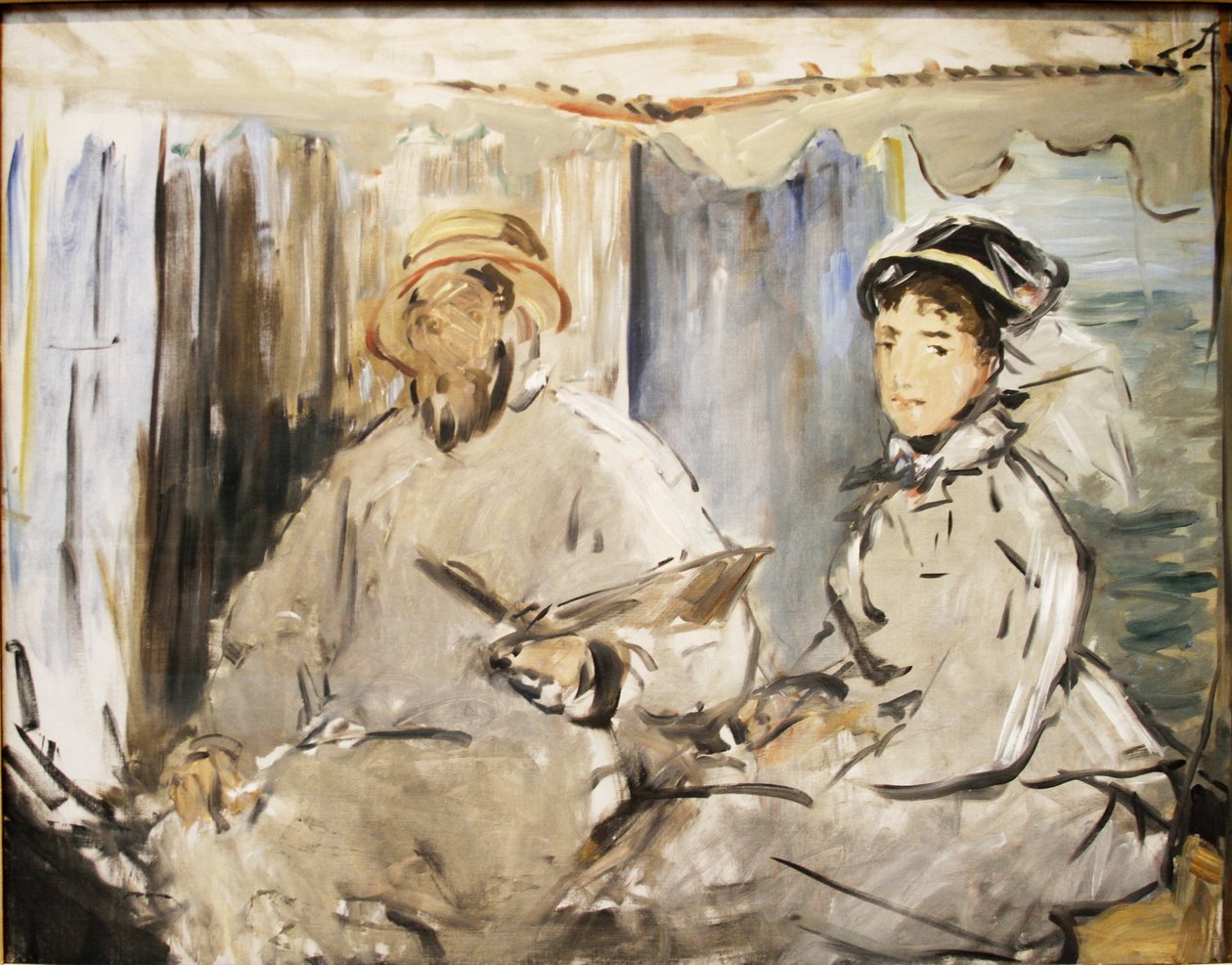 Monet in seinem Atelier von Édouard Manet