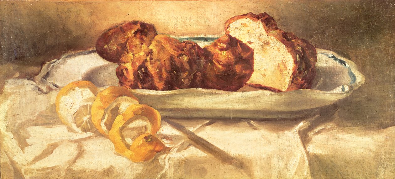 Stillleben mit Brioches und Zitrone, 1873 von Édouard Manet