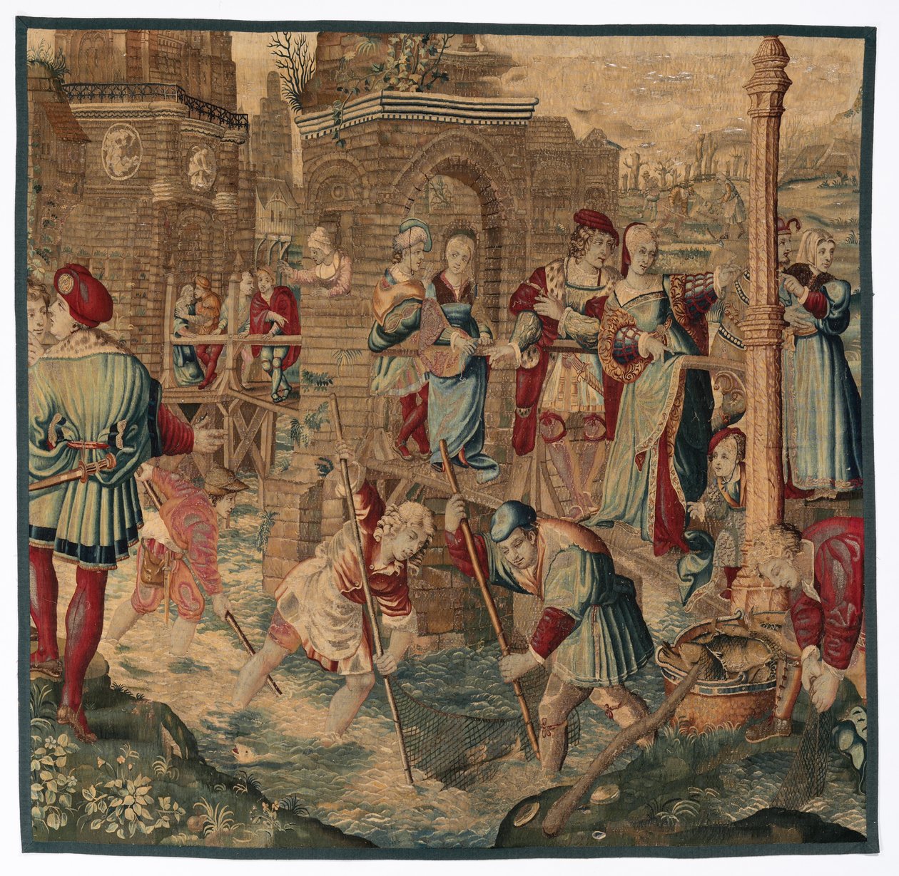 Frühling: Angelszene von possibly by Gobelins Manufactory