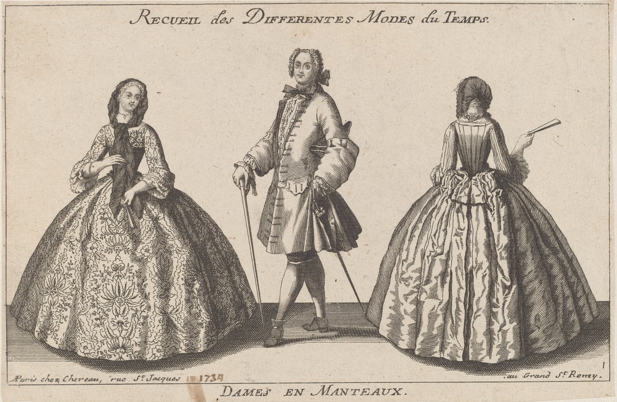 Damen in Mänteln von published by Jacques Chéreau