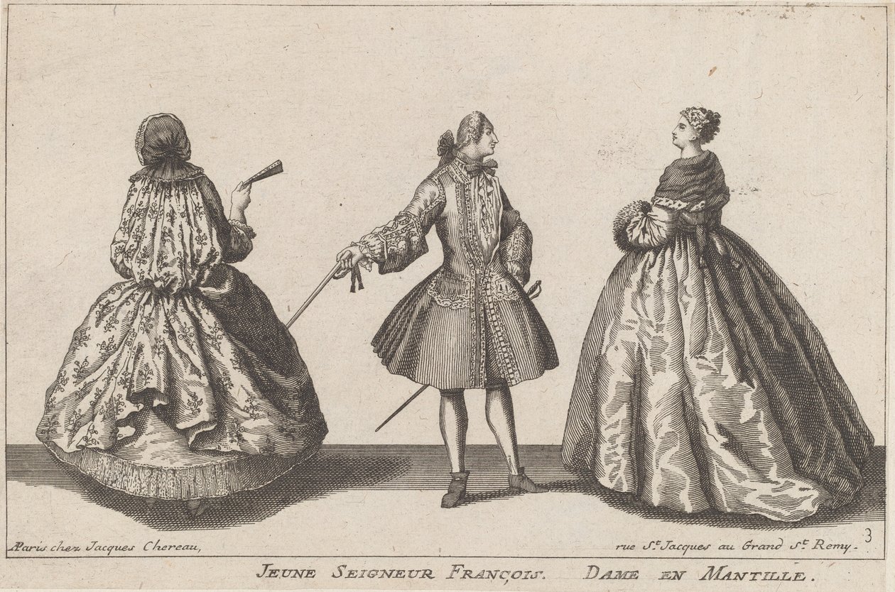 Jeune Seigneur François/Dame en Mantille von published by Jacques Chéreau