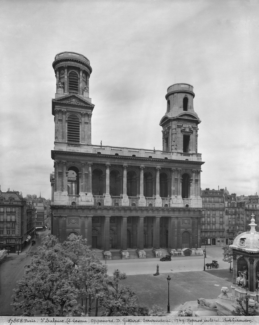 Ansicht der Kirche Saint-Sulpice, 1921-22 von Studio Giraudon