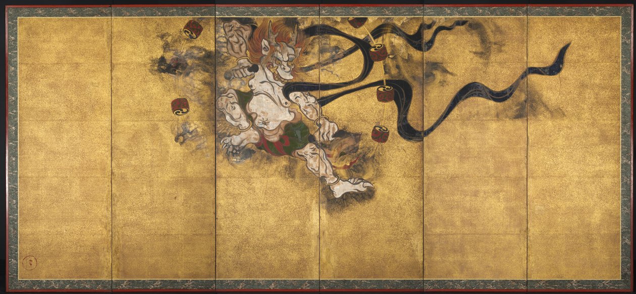 Donnergott (Raijin) von studio of Tawaraya Sōtatsu