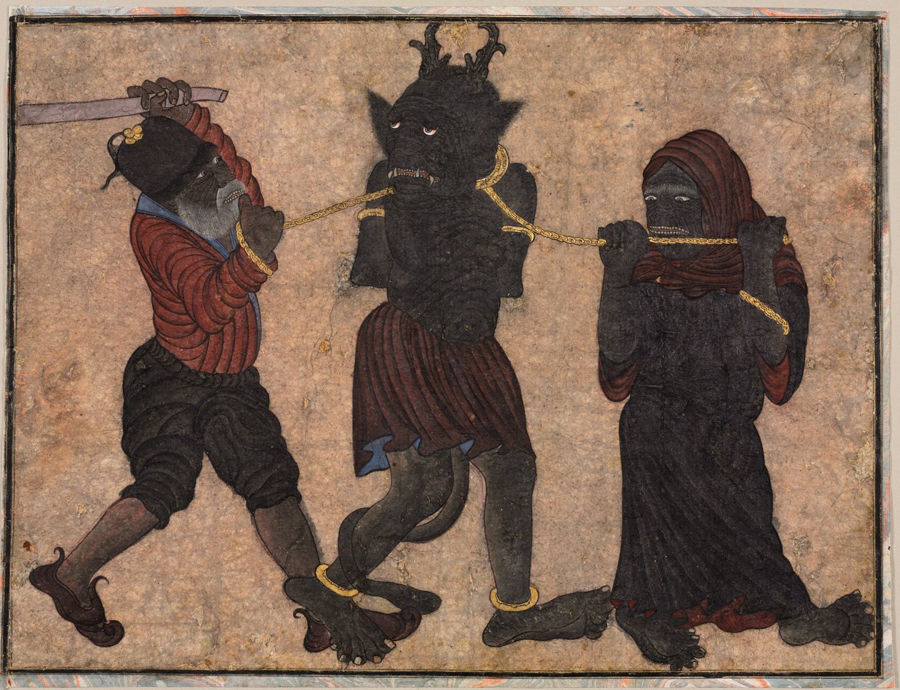 Dämon in Ketten von style of Muhammad Siya Qalam