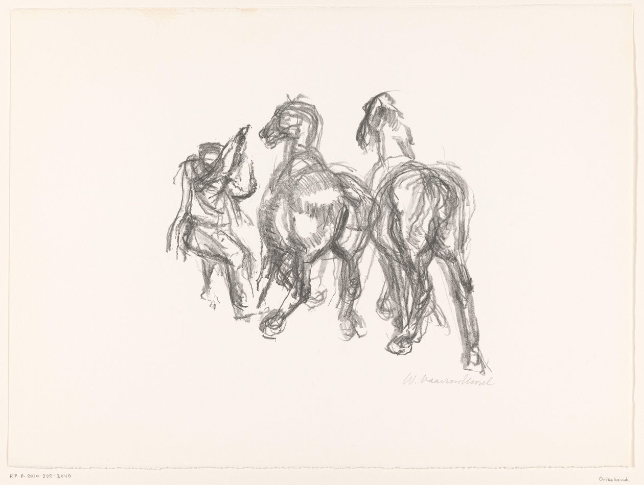 Mann und Pferde von unknown (signed by artist)