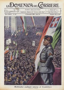 Jubelnde Menschenmengen um den Führer