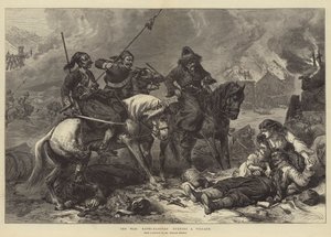 Der Krieg, Bashi-Bazouks brennen ein Dorf nieder