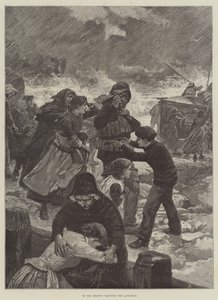 Zur Rettung, bemannen des Rettungsbootes