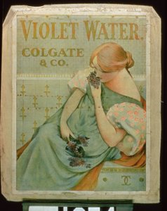 Plakat für Veilchenwasser, von Colgate & Co.