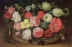 Blumen in einem Korb