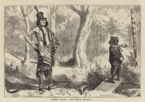 Großer Falke und kleiner Mormon