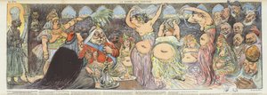 Bauchtänzerinnen. Illustration für Le Rire