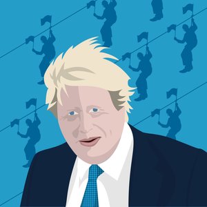 Boris Johnson und das Seilrutsche