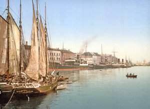 Blick auf Havnegade, Kopenhagen, veröffentlicht 1900