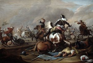 Der Zusammenstoß der Kavallerie, 1770