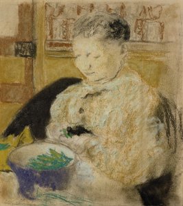 Madame Vuillard beim Erbsenpulen, 1905