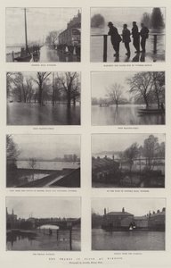 Die Themse bei Hochwasser in Windsor