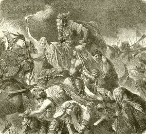 Attila in der Schlacht von Chalons