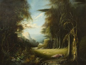 Diana schläft in einer Waldlichtung
