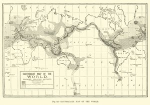 Erdbebenkarte der Welt