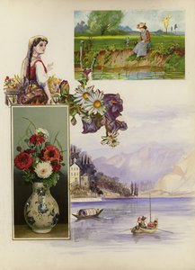 Seite aus einem spätviktorianischen Sammelalbum