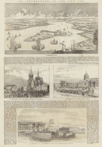 St. Petersburg im Jahr 1706 und 1856