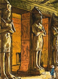 Der alte ägyptische Tempel von Abu Simbel