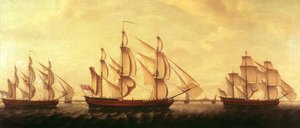 Drei Hudson-Bay-Schiffe auf der Themse