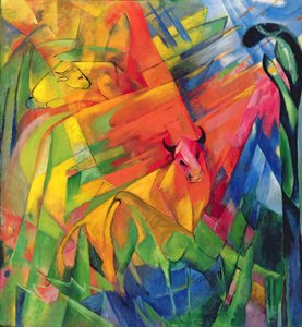 Tiere in einer Landschaft, 1914