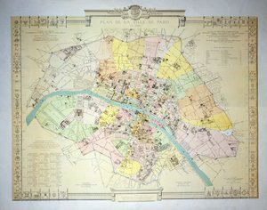 Karte von Paris im Jahr 1789, 1887