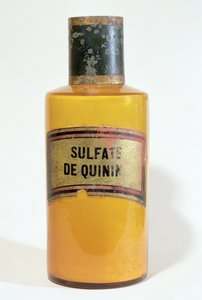 Pharmazeutische Flasche mit Chinin (Glas)