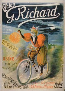 Plakat für G. Richard Fahrräder, Paris