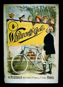 Plakat für Whitworth Fahrräder, Paris