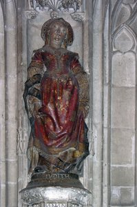 Statue der Judith (polychromer Stein)