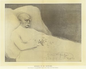Bismarck auf seinem Sterbebett