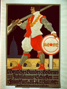 Plakat zum Goldenen Jubiläum des Deutschen Bundes, 1912